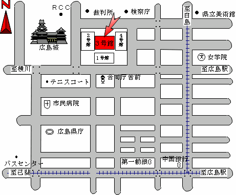 広島法務局（本局）案内図