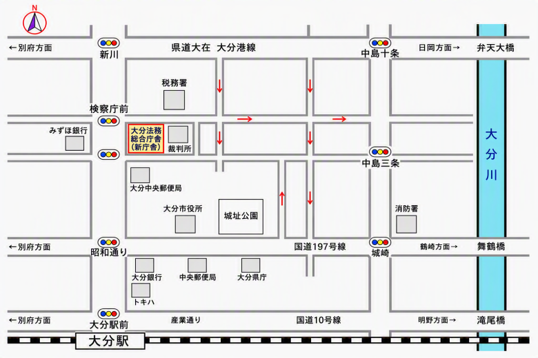 本局（登記部門）案内図